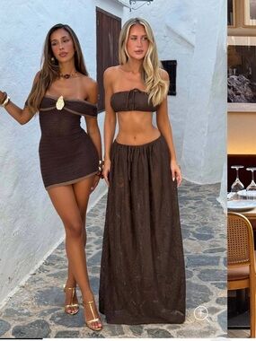 Outcast Soren maxi skirt  Brown Maxi Skirt - Elegant Beach-to-Evening Style